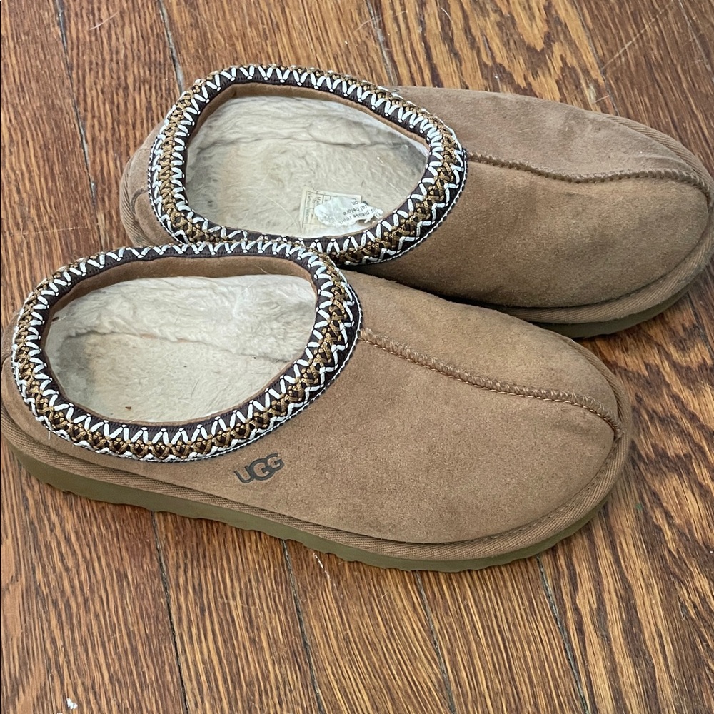 UGG Tan Suede Slip-On Shoes